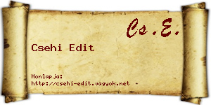 Csehi Edit névjegykártya
