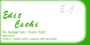 edit csehi business card